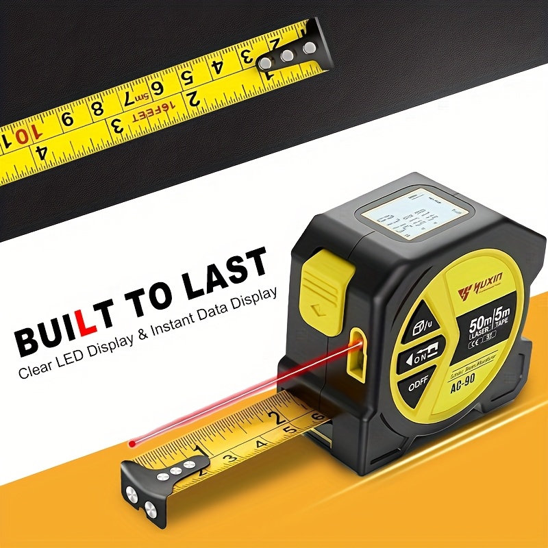 Digital Tape Measure 5M Laser - Laser Tape Measure，High-Precision Multifunctional 2 In