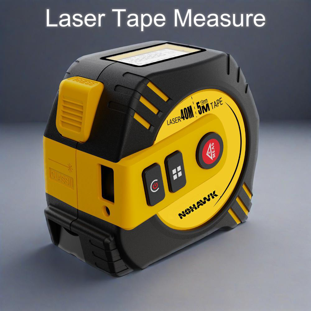 Laser Distance Meter 2 In 1 Tape - Nohawk Laser Tape Measure High Precision