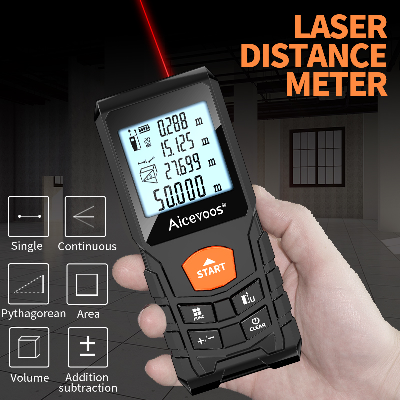 Laser Distance Meter 100M - Aicevoos Digital Laser Rangefinder 50M 70M