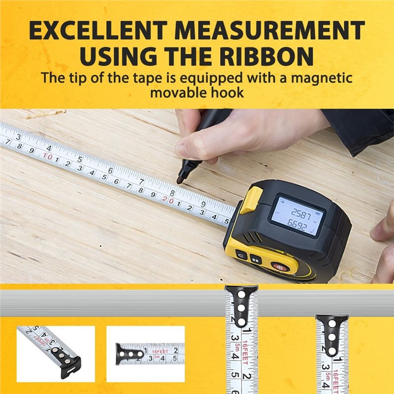 Premium-Laser Tape Measure 2 I - Laser Distance Meter 2 In 1 Tape 评论和价格