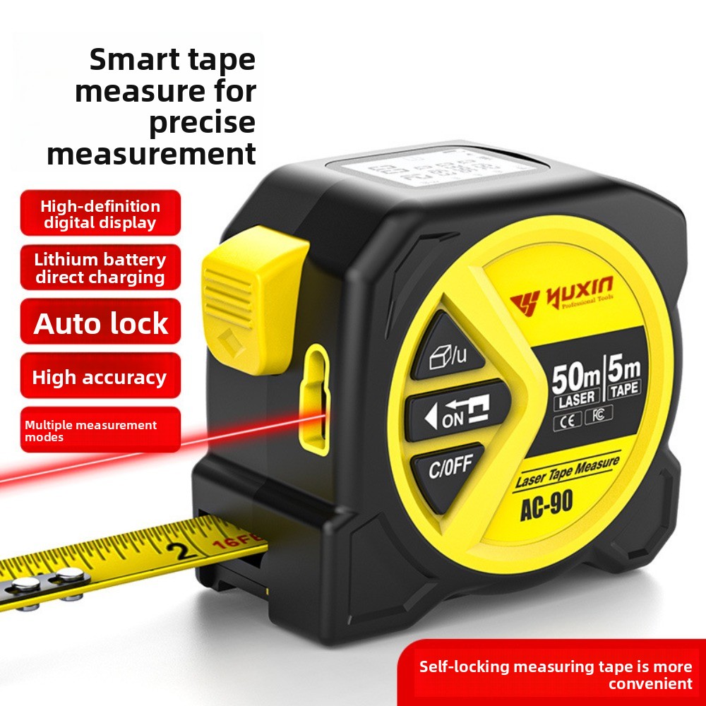 2 in 1 Laser Tape Measure 50m  - Digital Tape Measure 5M Laser 评论和价格