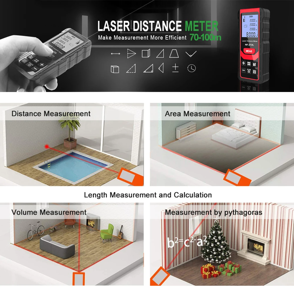 Noyafa NF-271 Laser Distance M - Laser Distance Meter 100M 评论和价格