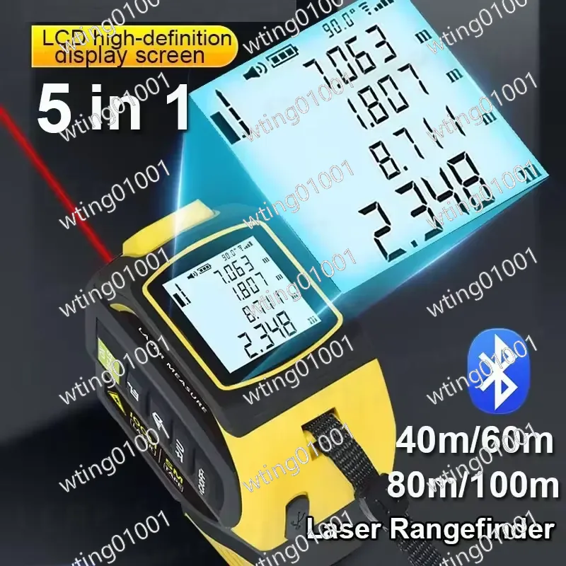 5 in 1 Laser Rangefinder with  - Laser Measure 40M Bluetooth 评论和价格