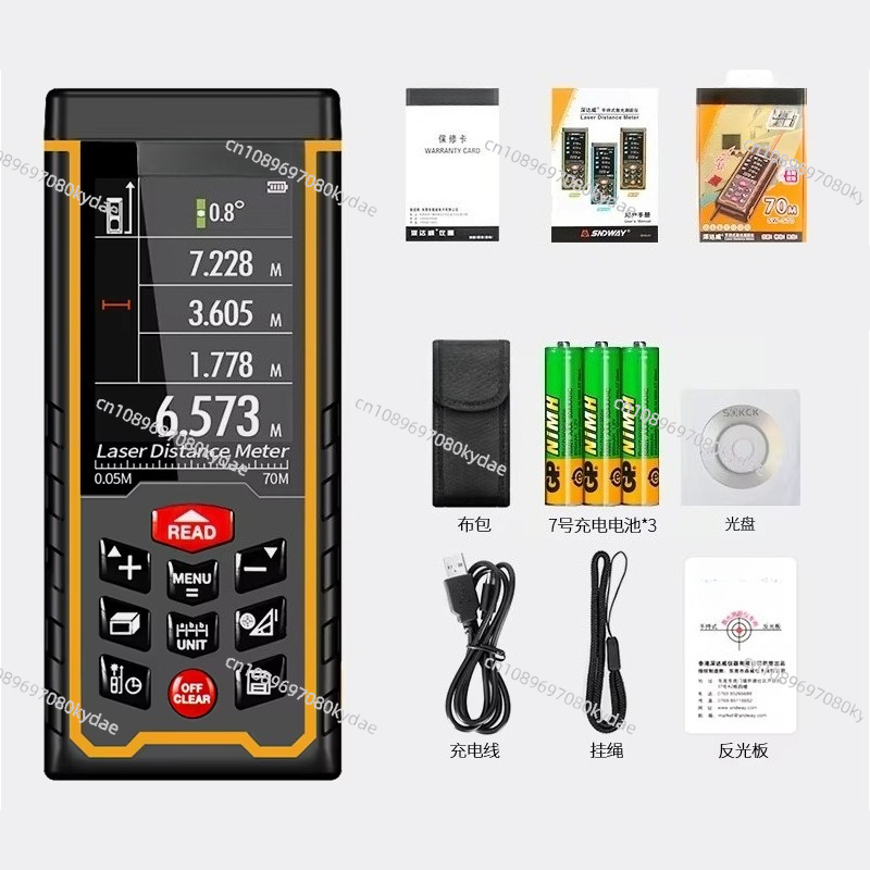M/ft/in/ft+in Range 120 Meters - Laser Distance Meter With Bubble Level 评论和价格