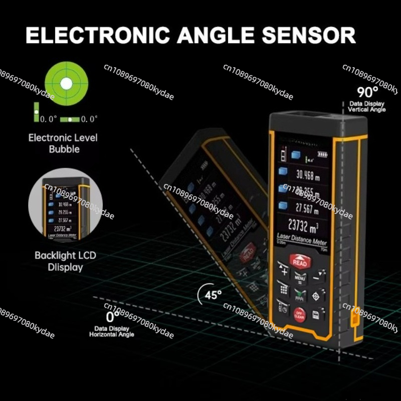 M/ft/in/ft+in Range 120 Meters - Laser Distance Meter With Bubble Level 评论和价格