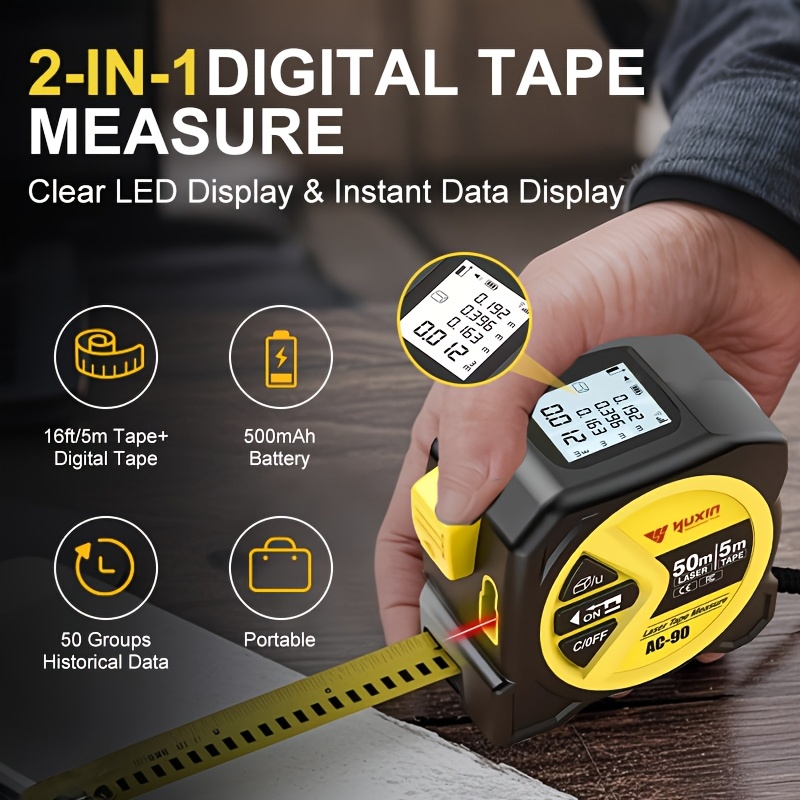 Laser Tape Measure，High-Precis - Digital Tape Measure 5M Laser 评论和价格