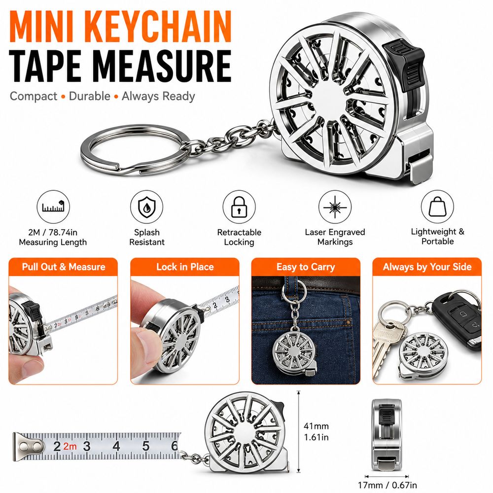 2M Keychain Tape Measure Elect - Mini Laser Measure Keychain 评论和价格
