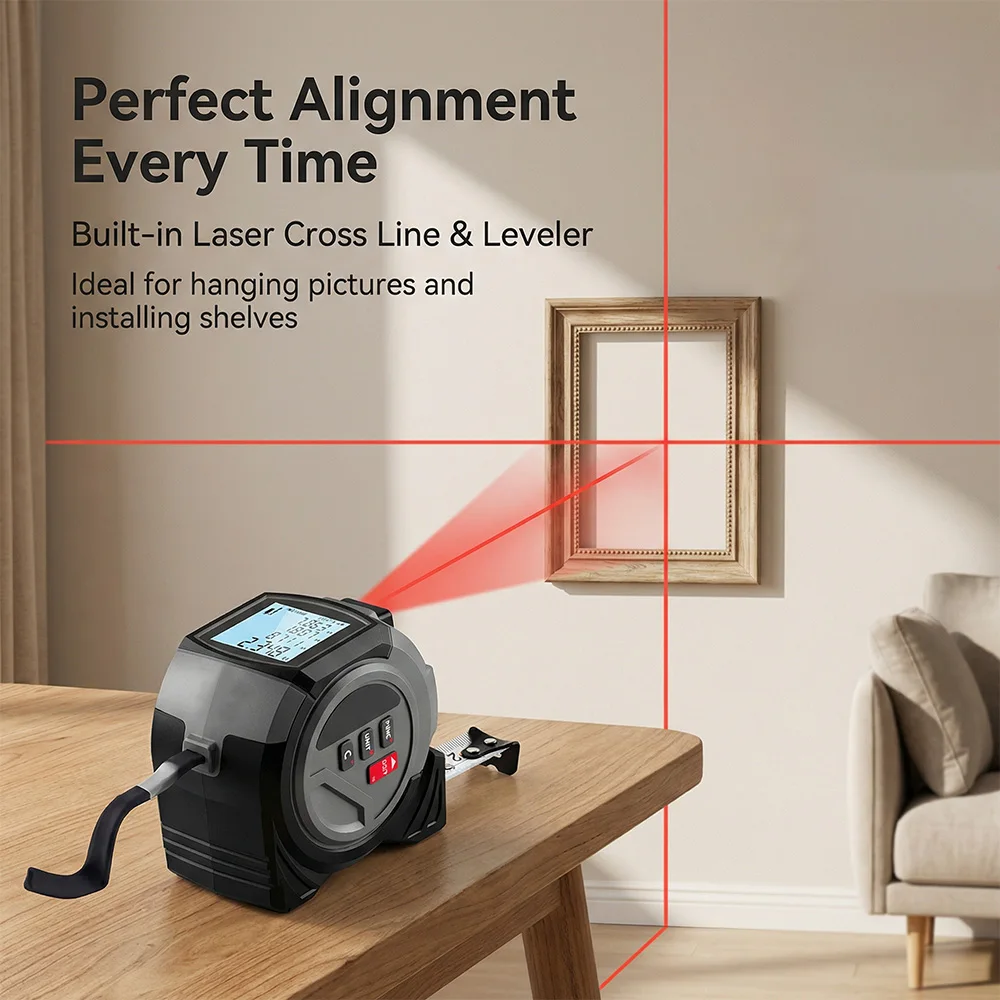 WENMEICE 40m/60m Laser Tape Me - Digital Tape Measure 5M Laser 评论和价格