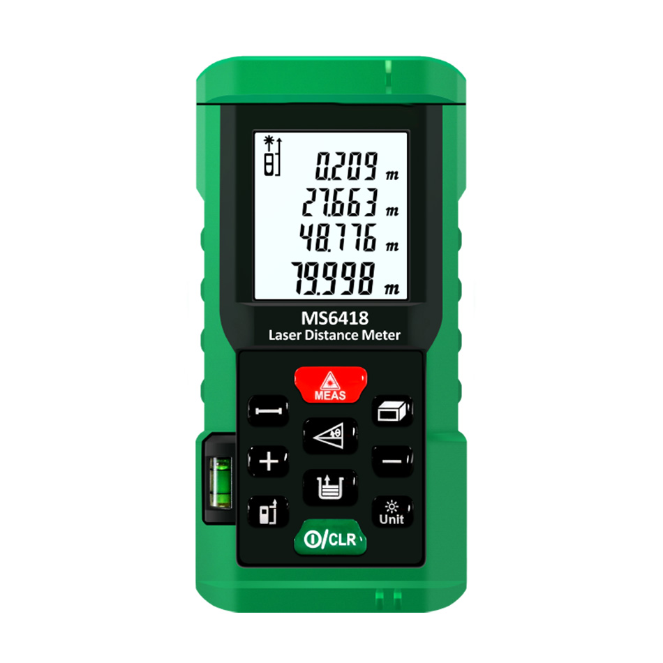 High Quality MS6418 Laser Dist - Laser Distance Meter With Bubble Level 评论和价格