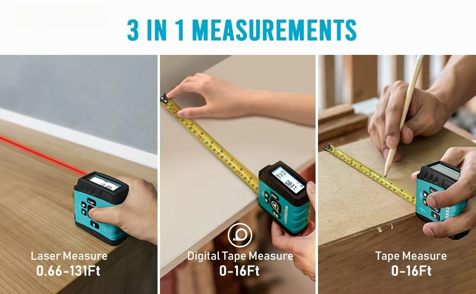 Laser Digital Tape Measures Wh - Digital Tape Measure 5M Laser 评论和价格