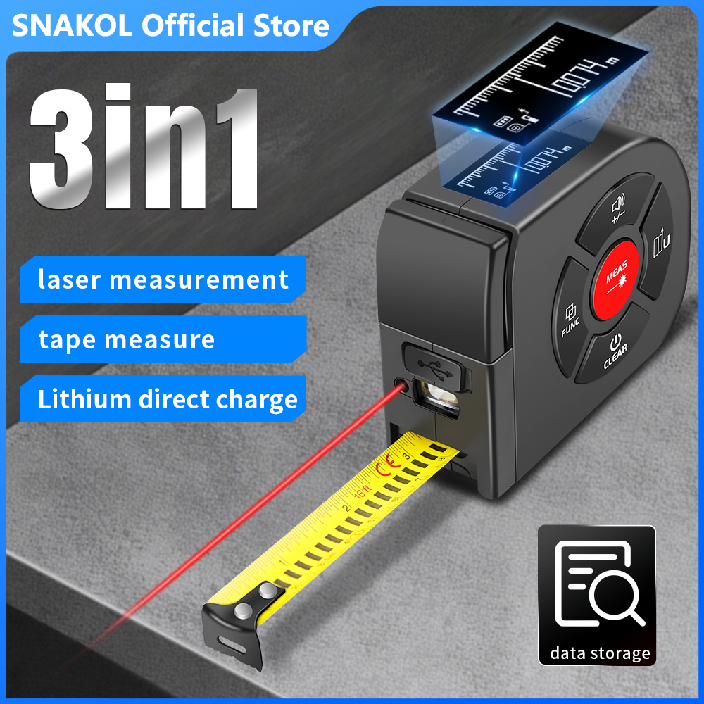 Snakol Laser Tape Measure 2 In - Laser Distance Meter 2 In 1 Tape 评论和价格