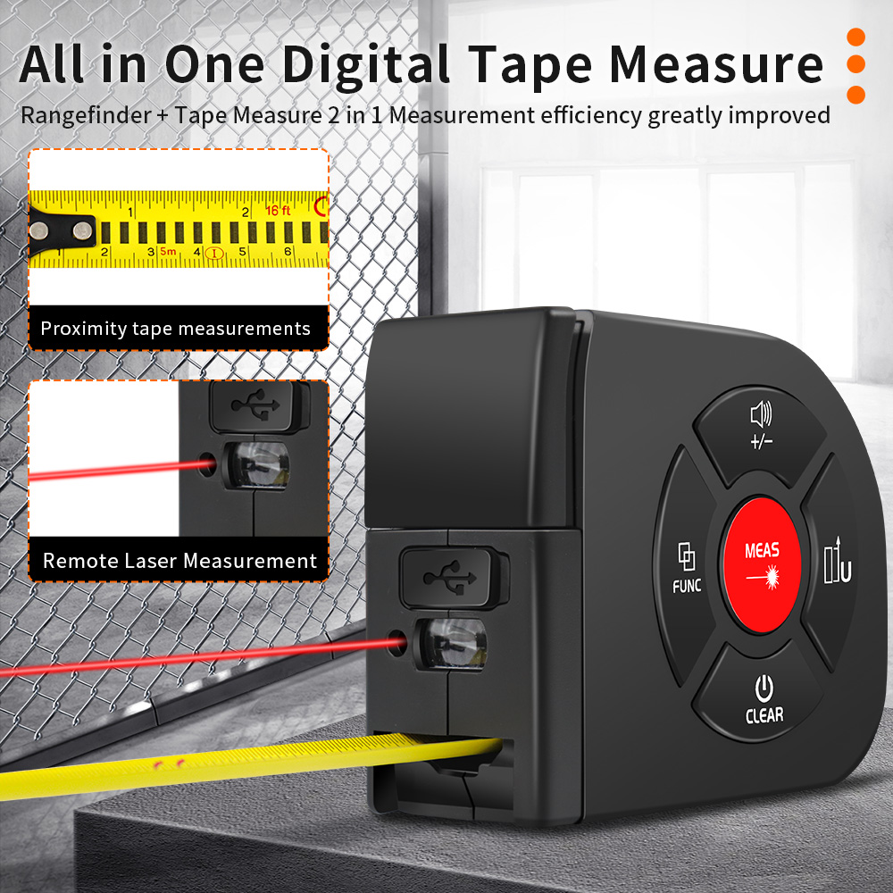 Snakol Laser Tape Measure 2 In - Laser Distance Meter 2 In 1 Tape 评论和价格
