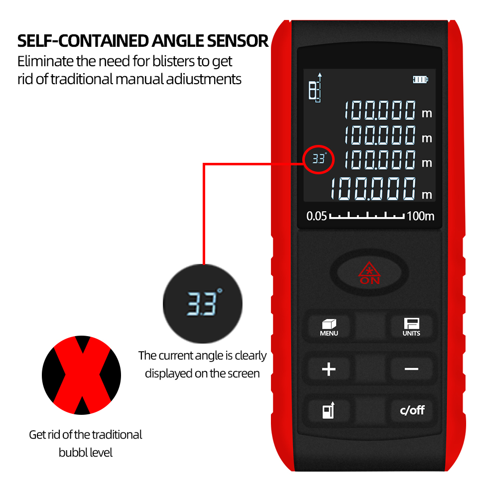 Professional Laser Rangefinder - Laser Distance Meter 100M 评论和价格