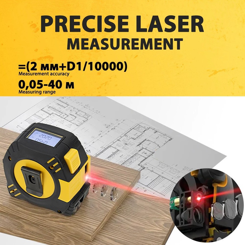 B62B 2 in 1 Laser Tape Measure - Laser Distance Meter 2 In 1 Tape 评论和价格