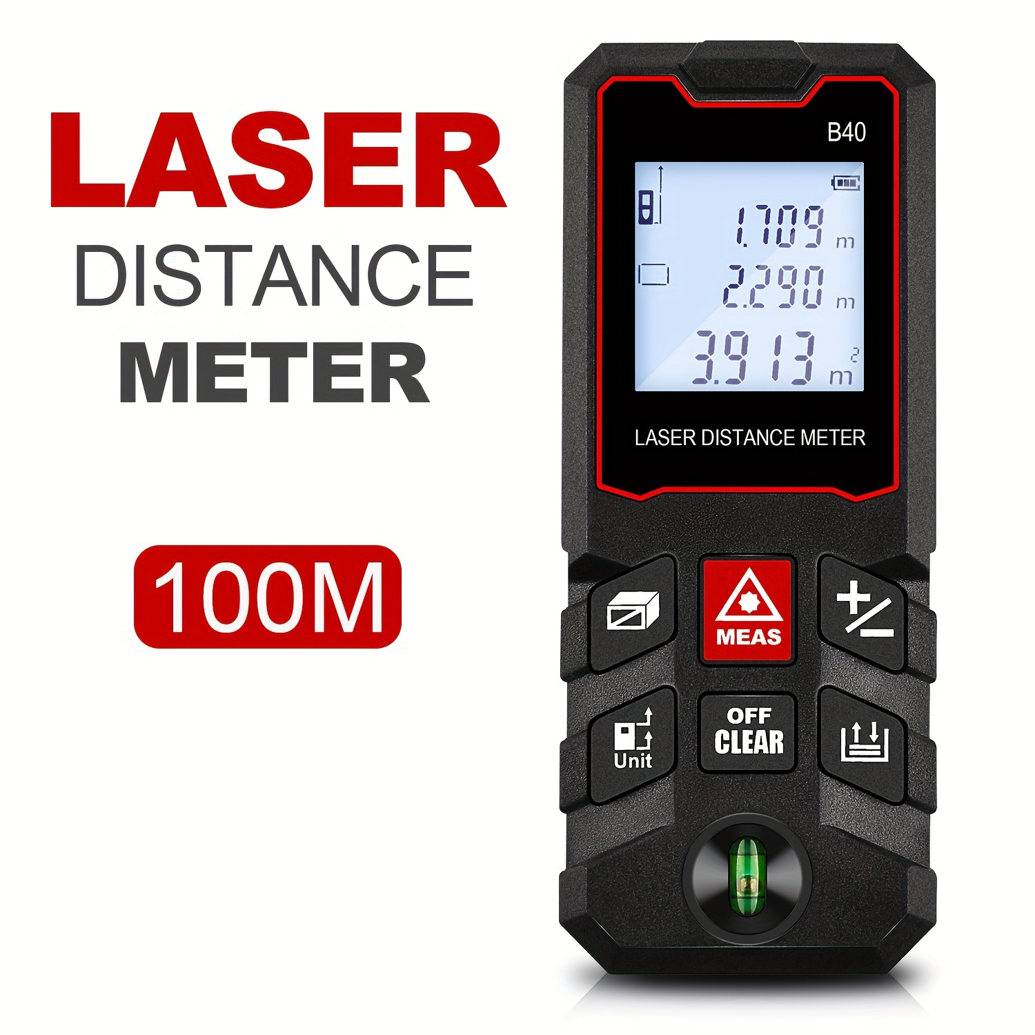 100M Digital Laser Distance Me - Laser Distance Meter With Bubble Level 评论和价格
