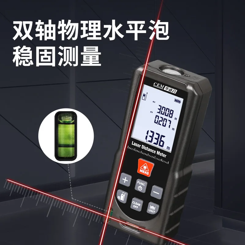 Premium CEM Laser Rangefinder  - Laser Distance Meter With Bubble Level 评论和价格