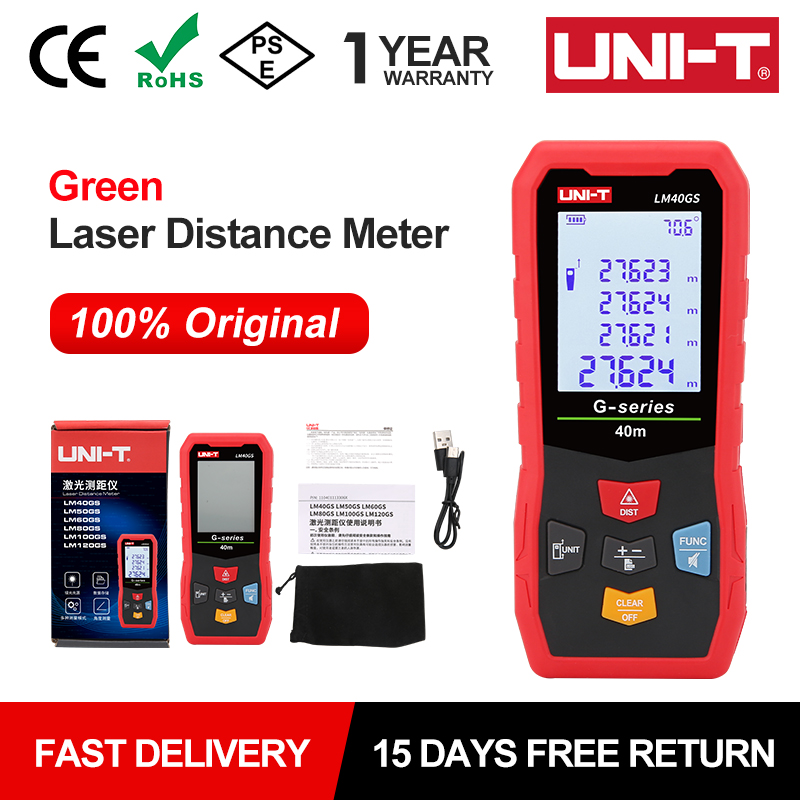 UNI-T 40m Green Laser Distance - Laser Distance Meter 100M 评论和价格