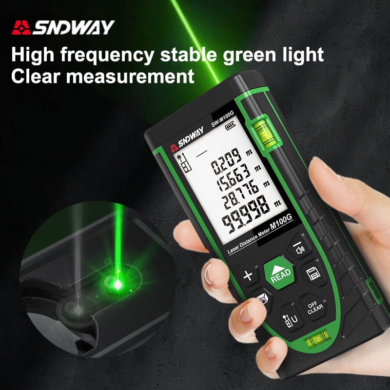 SNDWAY Laser Distance Meter 50 - Laser Distance Meter With Bubble Level 评论和价格
