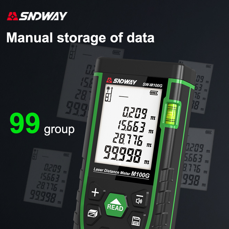 SNDWAY Laser Distance Meter 50 - Laser Distance Meter With Bubble Level 评论和价格