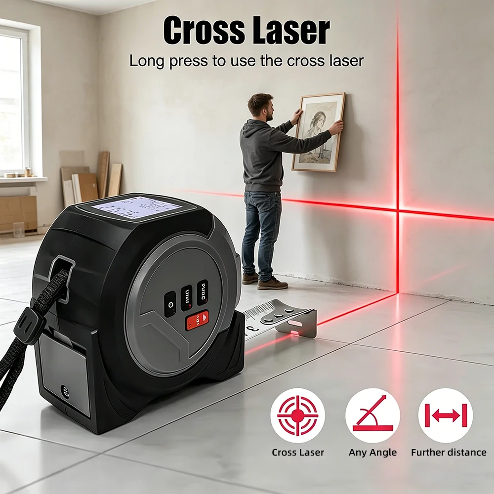 3 in1 Laser Measuring Tape 5M  - Laser Measure Area Volume Calculator 评论和价格