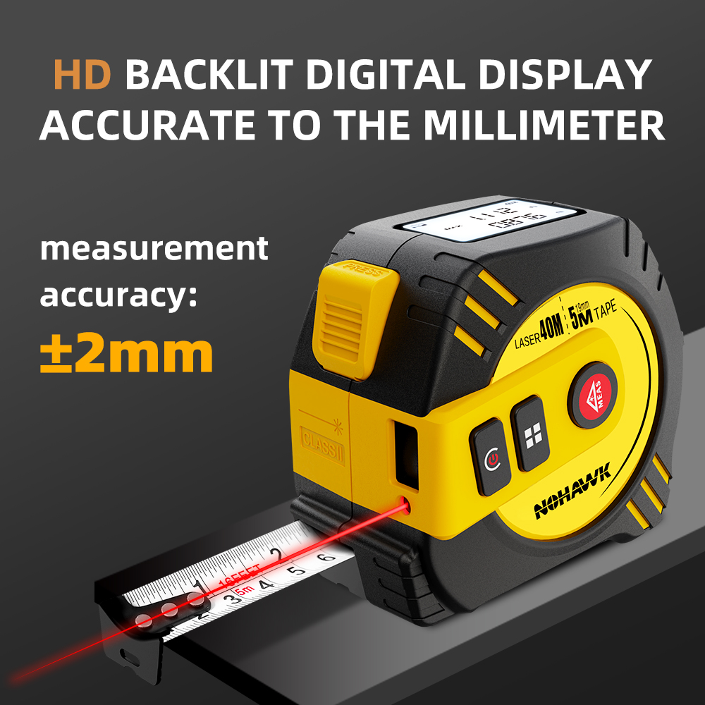 Nohawk 2 in 1 Laser Tape Measu - Laser Distance Meter 2 In 1 Tape 评论和价格