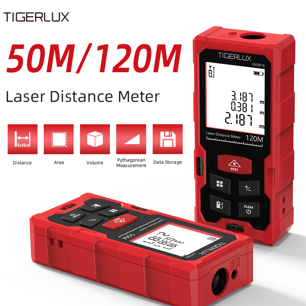 Laser Distance Meter 50M 120M  - Laser Distance Meter With Bubble Level 评论和价格