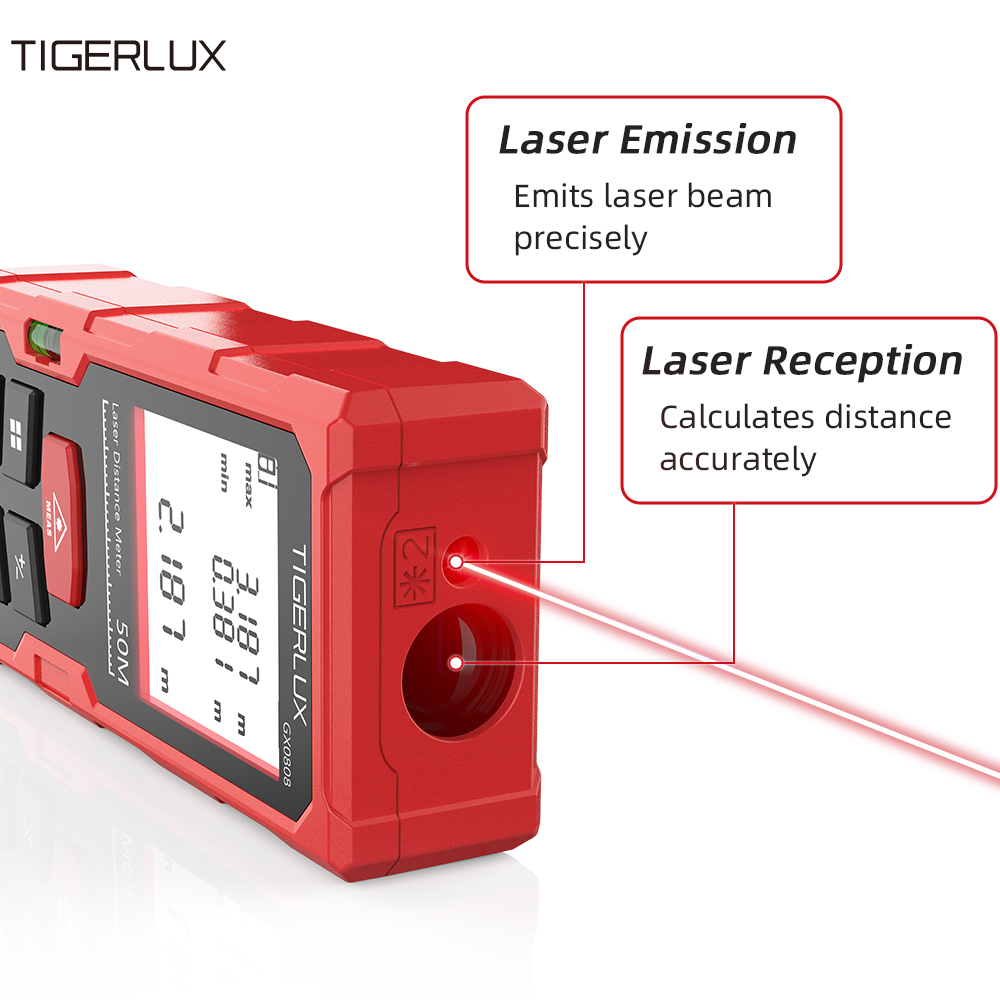Laser Distance Meter 50M 120M  - Laser Distance Meter With Bubble Level 评论和价格