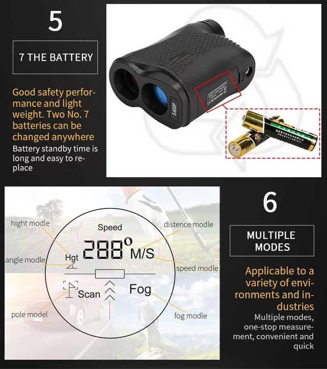 Portable Mini Laser Golf Range - Laser Measure Area Volume Calculator 评论和价格