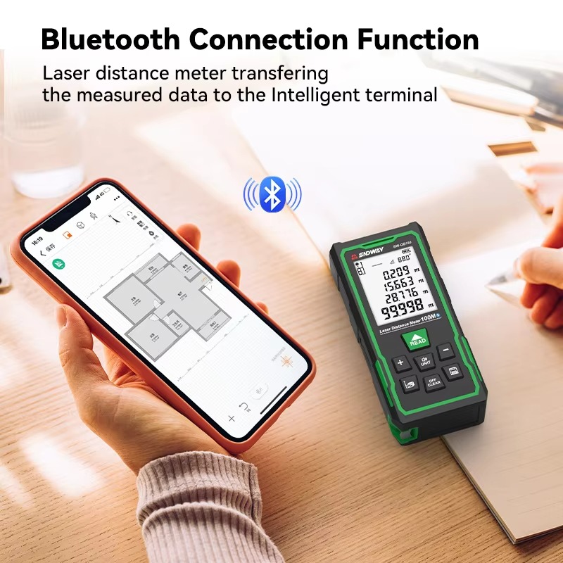 SW-GB Measuring Distance/Area/ - Laser Distance Meter 2 In 1 Tape 评论和价格