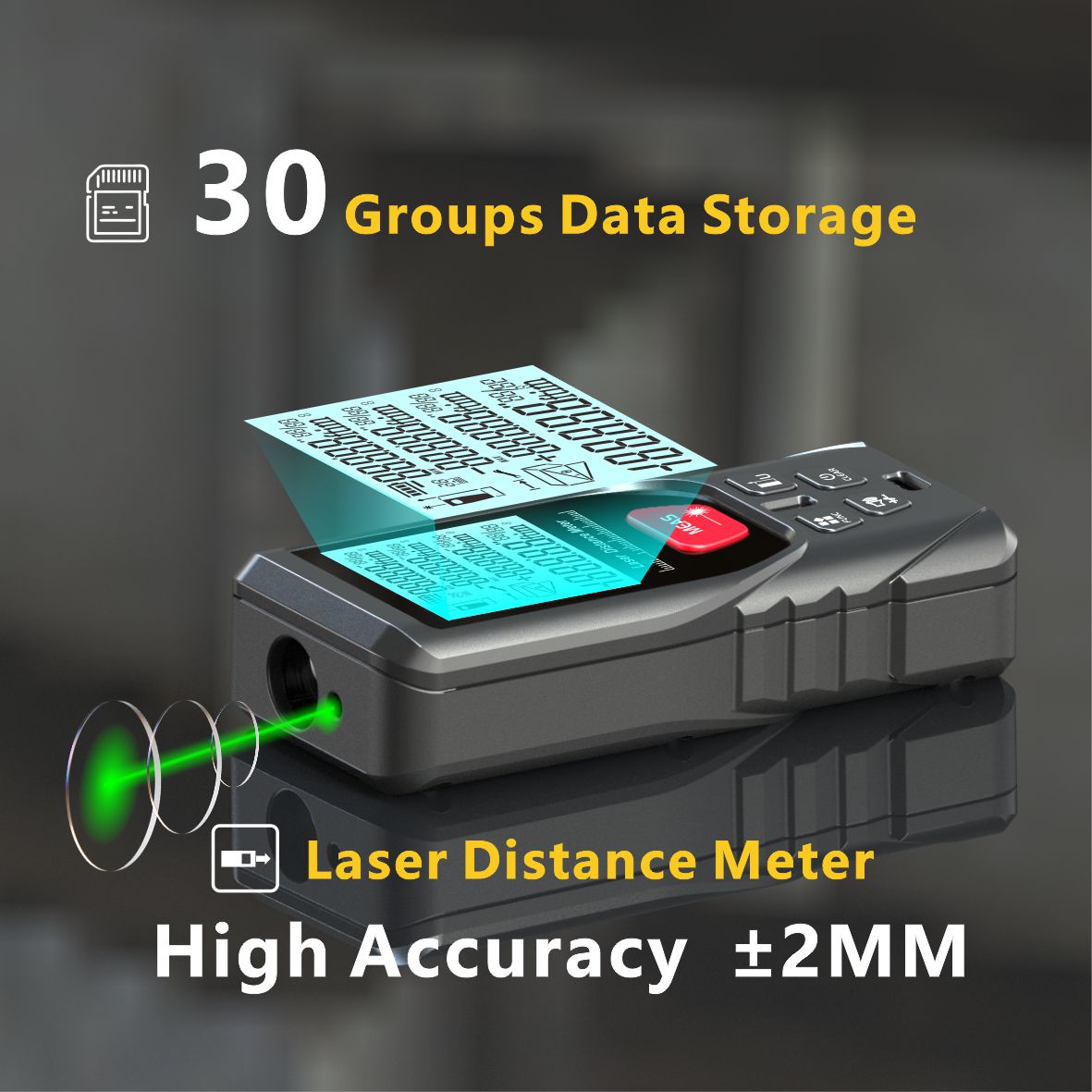 Laser Meter Green Laser Beam D - Laser Distance Meter With Bubble Level 评论和价格