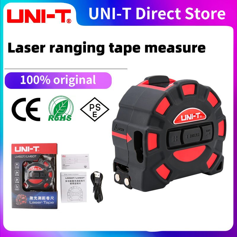 UNI-T LM50T LM60T Laser Rangef - Laser Distance Meter 2 In 1 Tape 评论和价格